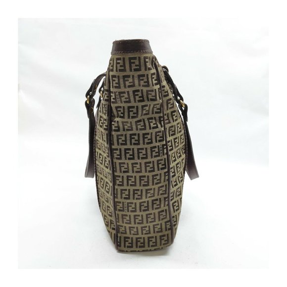 AUTHENTIC Fendi Tote Bag Brown Nylon - Picture 3 of 10